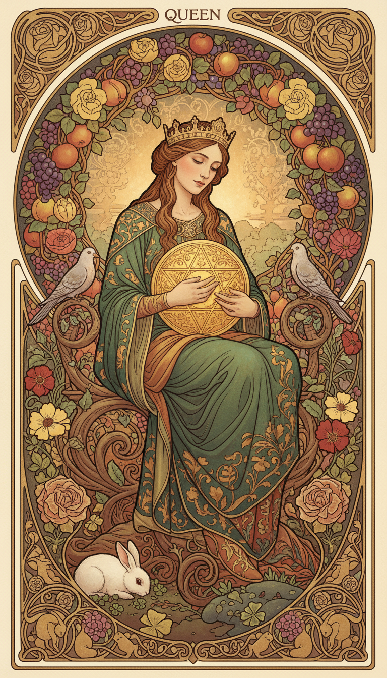 Queen of Pentacles tarot card